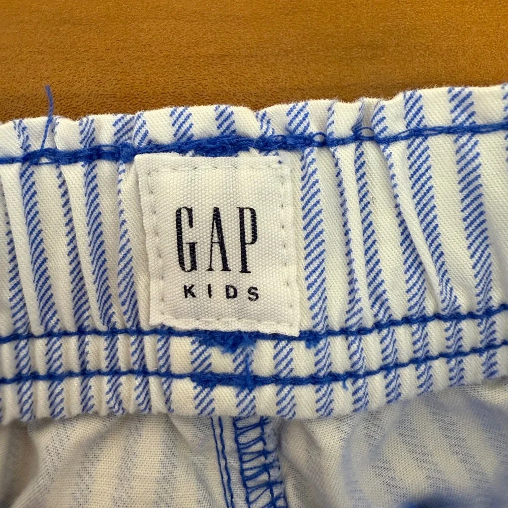 SALE Gap Kids Girls Blue White Striped Shorts Elastic Waist Summer Beach‎ Casual